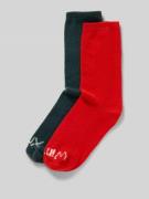 Jake*s Casual Socken mit elastischem Rippenbündchen im 2er-Pack in Kir...