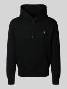 Polo Ralph Lauren Hoodie mit Label-Stitching und Känguru-Tasche in Bla...