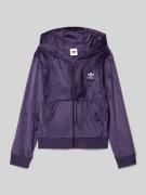 adidas Originals Regular Fit Sweatjacke mit Logo-Stitching in Pflaume,...