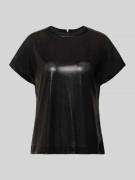 MOS MOSH T-Shirt in Leder-Optik Modell 'Nicola' in Black, Größe L