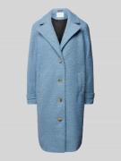 Kaffe Mantel mit Ärmelriegeln Modell 'Anne' in Rauchblau, Größe 40
