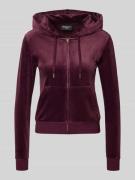 Juicy Couture Sweatjacke mit Logo-Stitching Modell 'ROBERTSON' in Dunk...