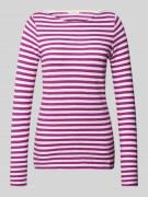 Marc O'Polo Regular Fit Langarmshirt aus reiner Baumwolle in Fuchsia, ...