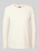 MM Slim Fit Langarmshirt aus Baumwoll-Mix Modell 'CRIS' in Ecru, Größe...
