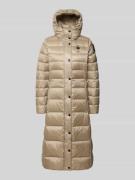 Blauer Usa Daunenmantel mit Kapuze Modell 'ANITA' in Beige, Größe M