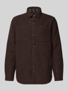 Barbour Regular Fit Hemdjacke mit Woll-Anteil Modell 'MARLOW' in Dunke...