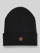 SAVE THE DUCK Mütze in Strick-Optik mit Logo-Applikation Modell 'Lou' ...