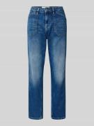 Goldgarn Straight Fit Jeans mit Pattentaschen Modell 'Schönau' in Blau...