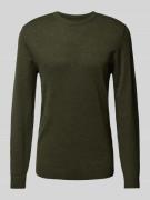 MCNEAL Strickpullover mit Rundhalsausschnitt in Oliv Melange, Größe XX...