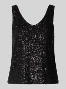Only Regular Fit Top mit Pailletten Modell 'ANA' in Black, Größe XS