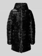 RAINS Slim Fit Steppmantel mit Kapuze Modell 'LOHJA' in Black, Größe M