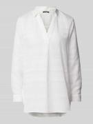 comma Blusenshirt mit V-Ausschnitt in Offwhite, Größe 38