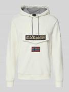 Napapijri Hoodie aus Baumwoll-Mix Modell 'BURGEE WINT' in Weiss, Größe...