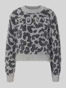Vero Moda Regular Fit Strickpullover mit Allover-Muster Modell 'JUNGLE...