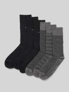 Tommy Hilfiger Socken aus Baumwoll-Mix im 6er-Pack in Dunkelgrau, Größ...
