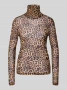 LOLLYS LAUNDRY Longsleeve aus Mesh mit Stehkragen Modell 'Orie' in Hel...