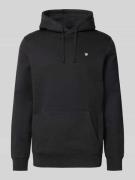 Wood Wood Hoodie mit Känguru-Tasche Modell 'Ash' in Anthrazit, Größe L