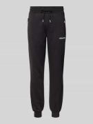 Jack & Jones Slim Fit Sweatpants mit Logo-Print Modell 'Gordon' in Bla...