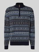 Fynch-Hatton Regular Fit Pullover aus reiner Wolle Modell 'Jacquard' i...