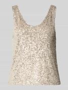 Only Regular Fit Top mit Pailletten Modell 'ANA' in Offwhite, Größe L