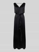 comma Midikleid mit V-Ausschnitt in Black, Größe 34