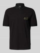 ARMANI EXCHANGE Regular Fit Poloshirt mit Logo in Black, Größe S