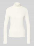 Marc Cain Longsleeve mit Stehkragen in Offwhite, Größe 38