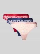 TOMMY HILFIGER String mit Allover-Muster im 3er-Set in Dunkelblau, Grö...