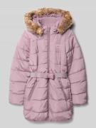 s.Oliver RED LABEL Shaped Fit Steppmantel mit Webpelzbesatz in Flieder...