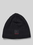 FIRE + ICE Strickmütze aus Schurwoll-Mix Modell 'EASTAN' in Black, Grö...