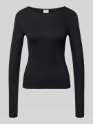 Gina Tricot Longsleeve mit Rundhalsausschnitt in Black, Größe L