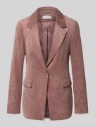 comma Slim Fit Blazer aus Cord mit Pattentaschen in Mauve, Größe 36