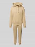 HUGO Sweatanzug mit Label-Print Modell 'DapoDayote' in Beige, Größe S