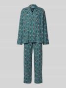 Jockey Pyjama mit Knopfleiste in Lind, Größe L