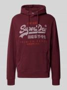 Superdry Hoodie mit Känguru-Tasche in Bordeaux, Größe XL