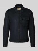 Blend Jacke in Leder-Optik mit Brusttasche Modell 'HELGER' in Black, G...