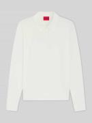 HUGO Slim Fit Poloshirt aus Viskose-Mix in Offwhite, Größe L