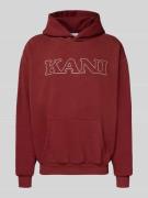 KARL KANI Regular Fit Hoodie mit Logo-Stitching Modell 'Retro' in Rot,...