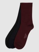 Falke Socken mit Stretch-Anteil im 3er-Pack Modell 'Happy' in Bordeaux...