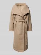 Gina Tricot Mantel mit Reverskragen in Beige, Größe M