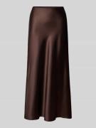 Gina Tricot Midirock mit elastischem Bund in Dunkelbraun, Größe XS