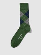 Burlington Socken mit Karomuster Modell 'MANCHESTER' in Dunkelgruen, G...