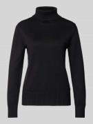 s.Oliver BLACK LABEL Slim Fit Rollkragenpullover aus Viskose-Mix in Bl...