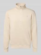 G-Star Raw Sweatshirt mit Troyer-Kragen und Logo-Stitching in Offwhite...