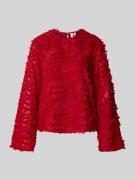 YAS Langarmbluse mit Rundhalsausschnitt Modell 'PARIA' in Hellrot, Grö...