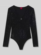 HUGO Slim Fit Body aus schimmerndem Stretch-Jersey Modell 'DAMMERY' in...