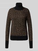 JOOP! Rollkragenpullover im Allover-Look Modell 'KORDULA' in Mittelbra...