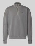 Pegador Oversized Sweatshirt mit Stehkragen in Anthrazit, Größe M