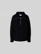 Filippa K Oversized Pullover mit Troyer-Kragen in Black, Größe M