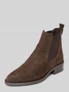 Tamaris Chelsea Boots aus Veloursleder in Dunkelbraun, Größe 36